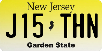 NJ license plate J15THN