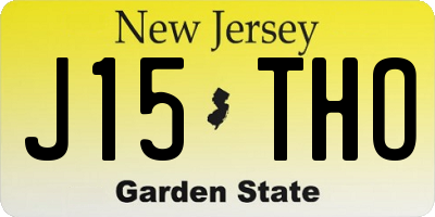 NJ license plate J15THO