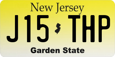 NJ license plate J15THP