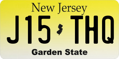 NJ license plate J15THQ