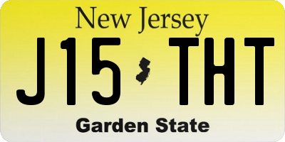NJ license plate J15THT
