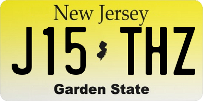 NJ license plate J15THZ