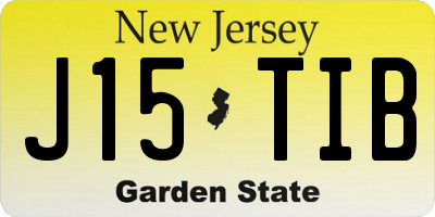 NJ license plate J15TIB