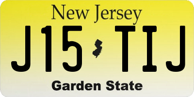 NJ license plate J15TIJ