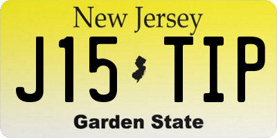 NJ license plate J15TIP