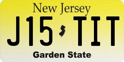 NJ license plate J15TIT