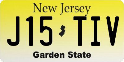 NJ license plate J15TIV