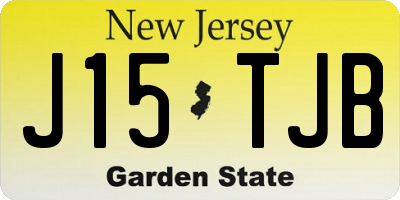 NJ license plate J15TJB