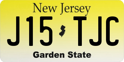 NJ license plate J15TJC