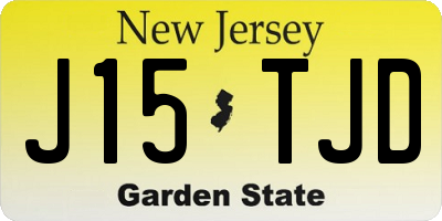 NJ license plate J15TJD