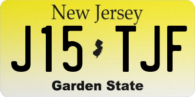 NJ license plate J15TJF