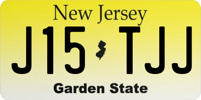 NJ license plate J15TJJ