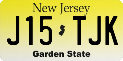NJ license plate J15TJK