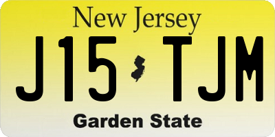 NJ license plate J15TJM