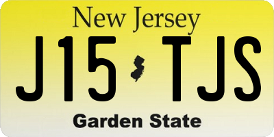 NJ license plate J15TJS