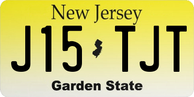 NJ license plate J15TJT