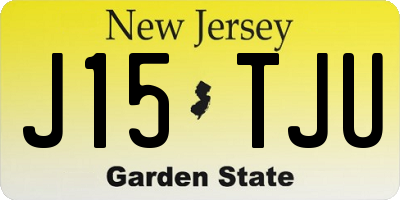 NJ license plate J15TJU