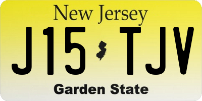NJ license plate J15TJV