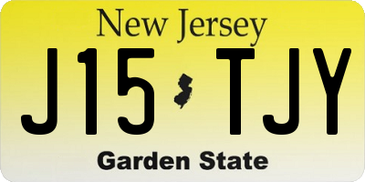 NJ license plate J15TJY