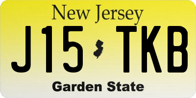 NJ license plate J15TKB
