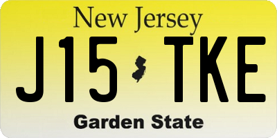NJ license plate J15TKE