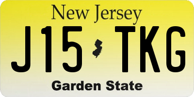 NJ license plate J15TKG