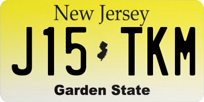 NJ license plate J15TKM