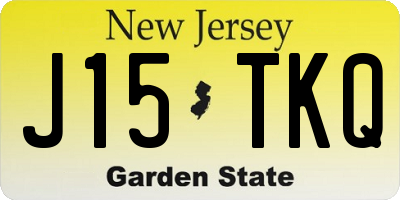 NJ license plate J15TKQ