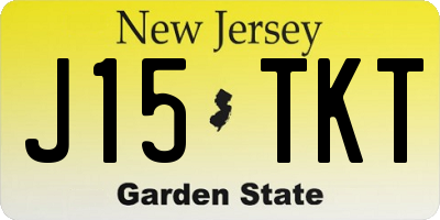 NJ license plate J15TKT