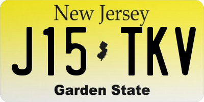 NJ license plate J15TKV