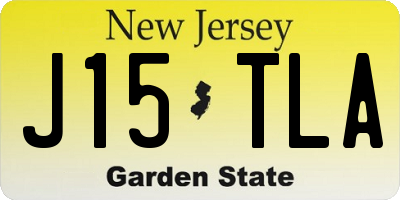 NJ license plate J15TLA