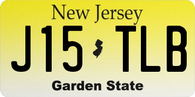 NJ license plate J15TLB