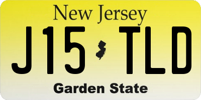 NJ license plate J15TLD
