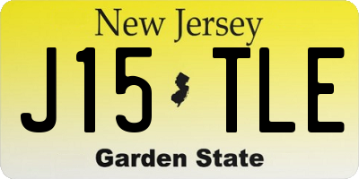 NJ license plate J15TLE
