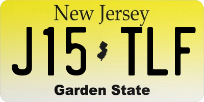 NJ license plate J15TLF