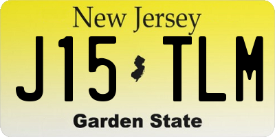 NJ license plate J15TLM