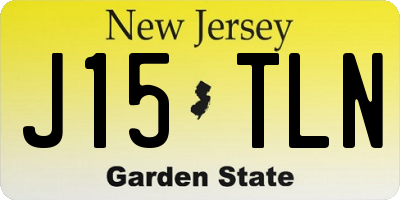 NJ license plate J15TLN