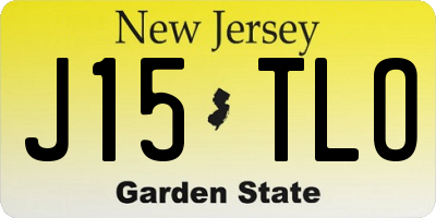 NJ license plate J15TLO