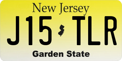 NJ license plate J15TLR
