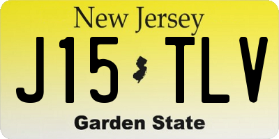 NJ license plate J15TLV