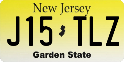 NJ license plate J15TLZ