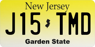 NJ license plate J15TMD
