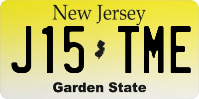 NJ license plate J15TME