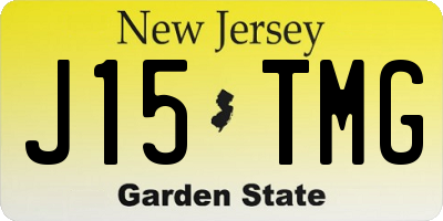 NJ license plate J15TMG