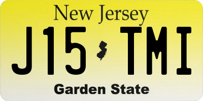 NJ license plate J15TMI