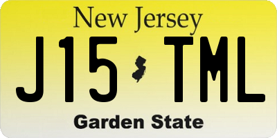 NJ license plate J15TML