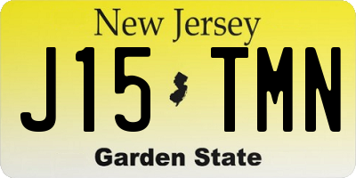 NJ license plate J15TMN