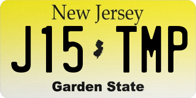 NJ license plate J15TMP