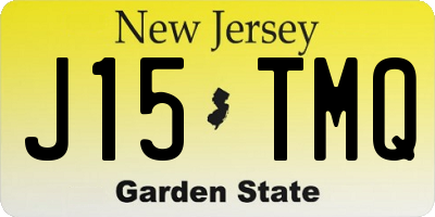 NJ license plate J15TMQ