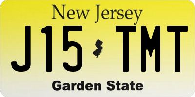 NJ license plate J15TMT